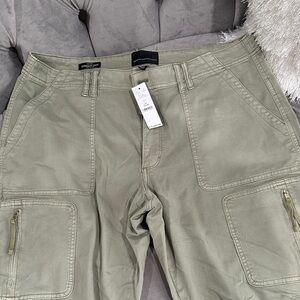 White House Black Market Olive Green Utility Cargo Trousers